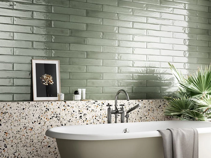 Wandtegel Groen  7,5x40x0,85 | 479-259 | Jan Groen Tegels