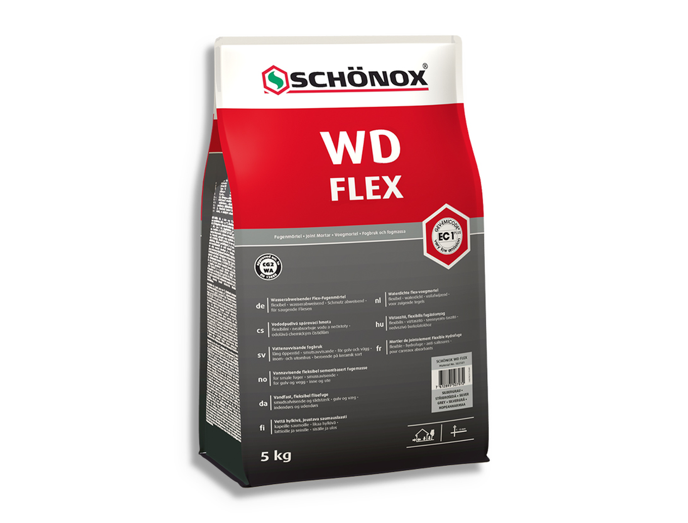 Voegmiddel Schonox WD Flex Donkergrijs zak 5 kg