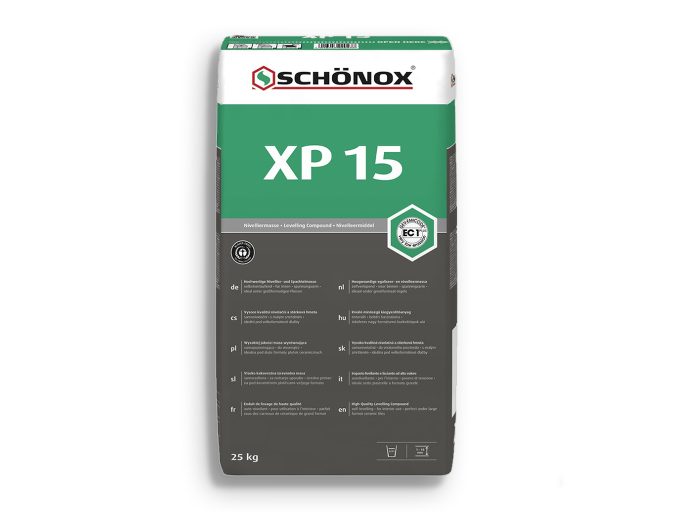Oppervlaktebehandeling Schonox XP 15 zak 25 kg
