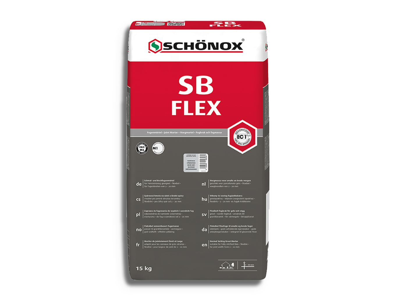 Voegmiddel Schonox SB Flex Donkergrijs Zak 15 Kg