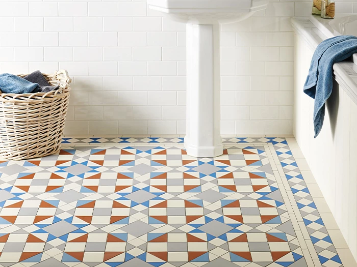 Vloertegel Blauw  7,3x10,4x0,9 | 681-686 | Jan Groen Tegels