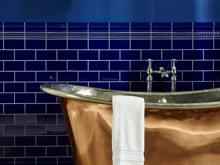 Wandtegel Blauw 7,5x15,2x0,7 | 128-374 | Jan Groen Tegels