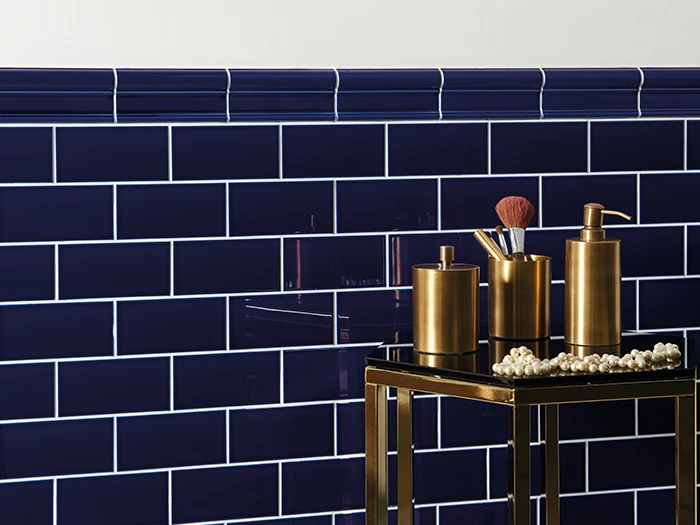 Wandtegel Blauw 7,5x15,2x0,7 | 128-374 | Jan Groen Tegels