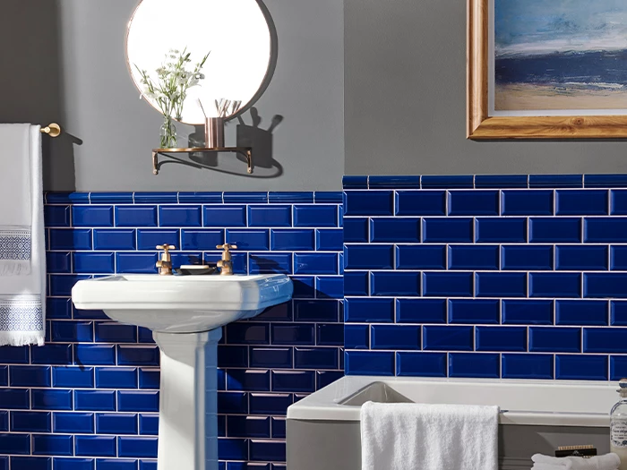 Wandtegel Blauw 7,5x15x0,7 | 707-688 | Jan Groen Tegels