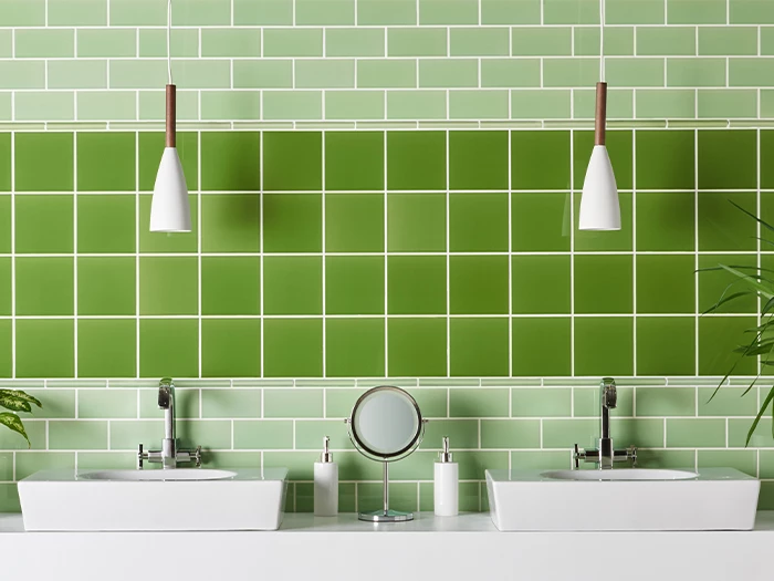 Wandtegel Groen 7,5x15,2x0,7 | 527-801 | Jan Groen Tegels
