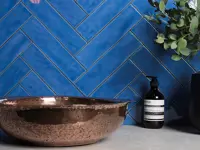 wandtegel Blauw 7.5 x 30 | 580-913 | Jan Groen Tegels