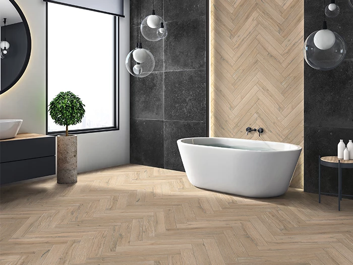 Badkamer Stoer Houtlook