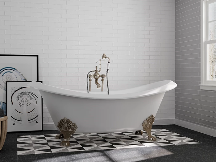 Wandtegel El Barco Artistic Gris Mate 7,5x30 | 631-572 | Jan Groen Tegels