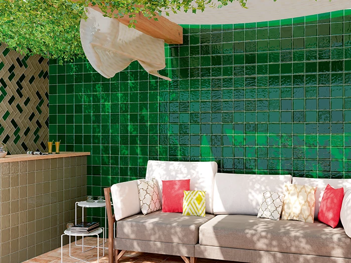 Wandtegel El Barco Glamour Verde 7,5x15x1 | 913-688 | Jan Groen Tegels