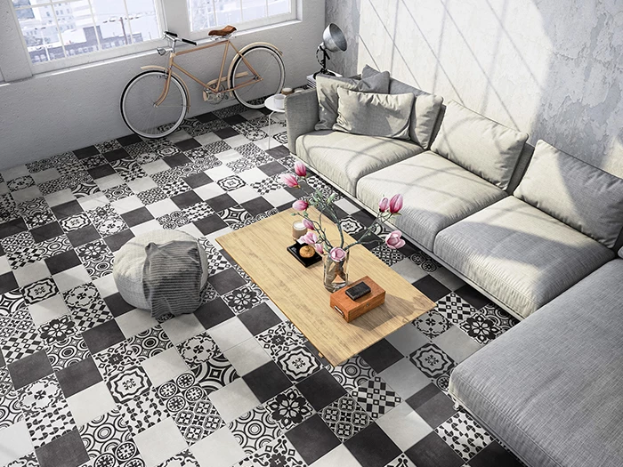 Vloertegel Sintesi Flow White 20x20x0,82 | 616-713 | Jan Groen Tegels