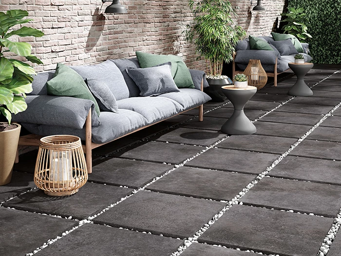 Vloertegel Sintesi Concept Stone Black Rett 60x60x0,82 | 382-320 | Jan Groen Tegels