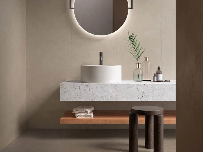 Vloertegel Sintesi S.O.F.T Sand Ret 60x119,8x0,9 | 307-347 | Jan Groen Tegels