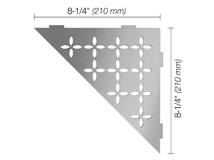 Planchet Shelf E S1 Floral RVS geborsteld | 188-651 | Jan Groen Tegels