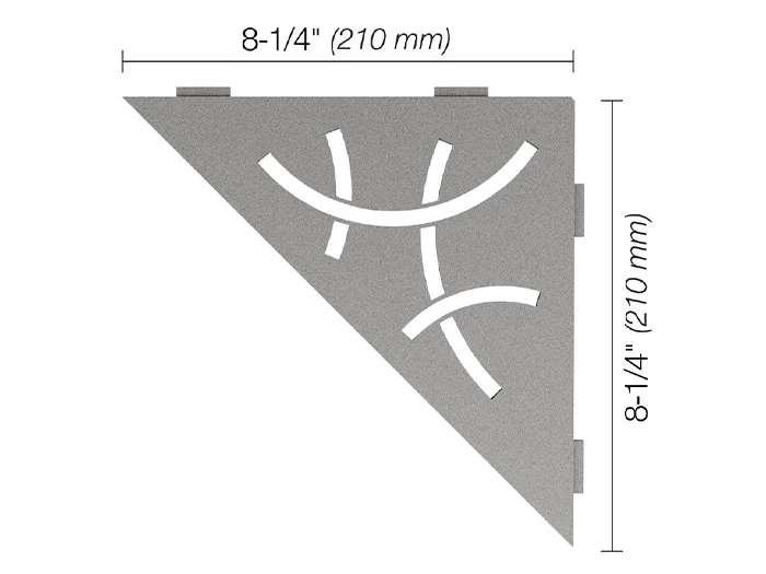 Planchet Schluter Shelf E S1 Curve TSSG | 679-958 | Jan Groen Tegels