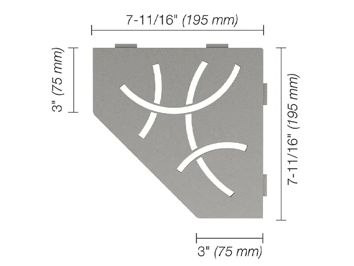 Schluter Shelf E S2 Curve TSSG | 511-698 | Jan Groen Tegels