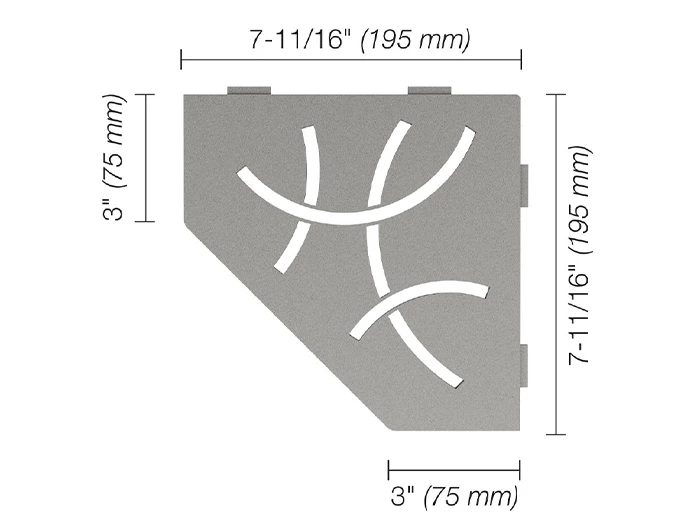 Planchet Schluter Shelf E S2 Curve TSSG | 511-698 | Jan Groen Tegels