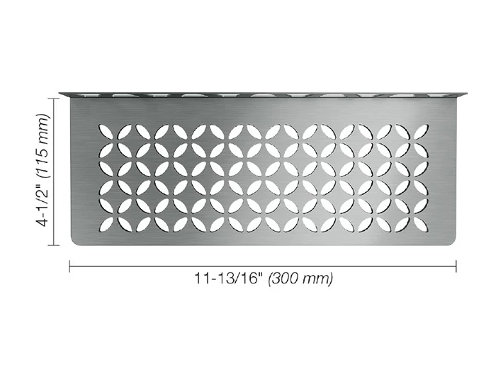 Planchet Schluter Shelf W S1 Floral RVS geborsteld | 369-740 | Jan Groen Tegels