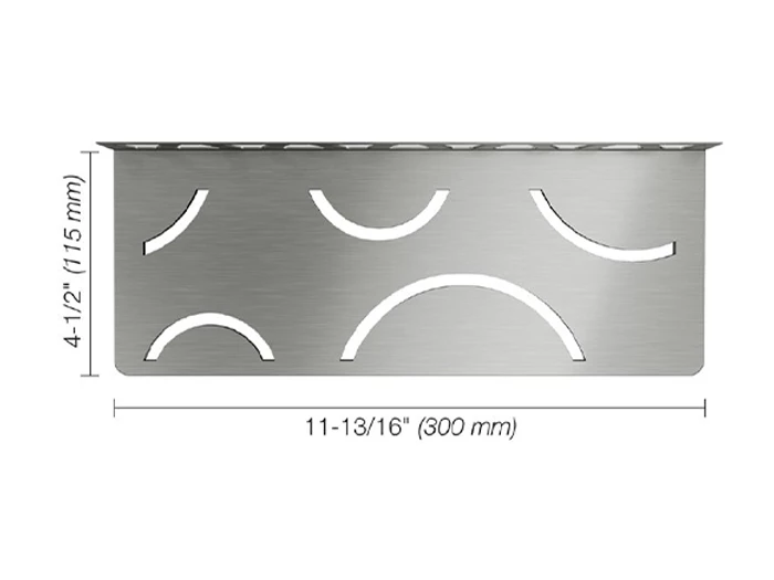 Planchet Schluter Shelf W S1 Curve RVS geborsteld | 503-412 | Jan Groen Tegels