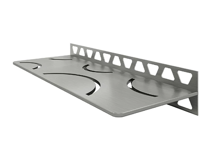 Planchet Schluter Shelf W S1 Curve RVS geborsteld | 503-412 | Jan Groen Tegels