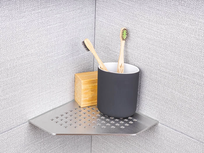 Planchet Schluter Shelf-E S2 Square RVS geborsteld 19,5x19,5 | 323-891 | Jan Groen Tegels