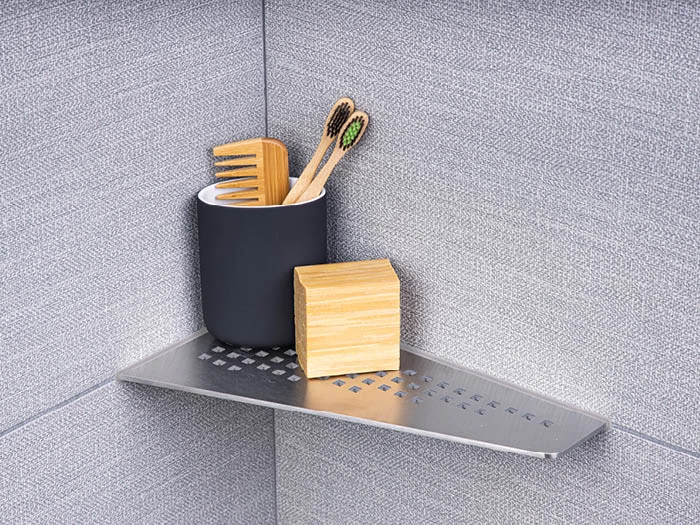 Planchet Schluter Shelf-E S3 Square RVS geborsteld 15,4x29,5 | 409-462 | Jan Groen Tegels