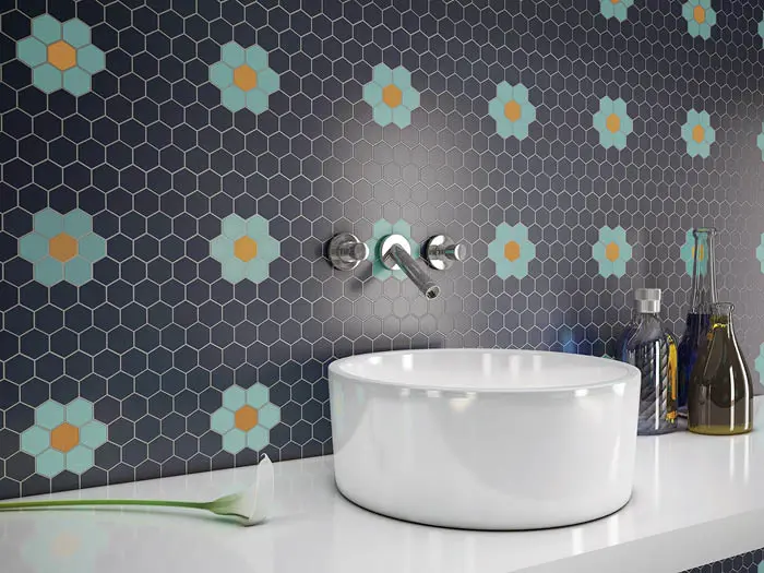 Mozaïek Blauw 27.8x32.5 | 263-967 | Jan Groen Tegels  | Dit product is niet meer verkrijgbaar