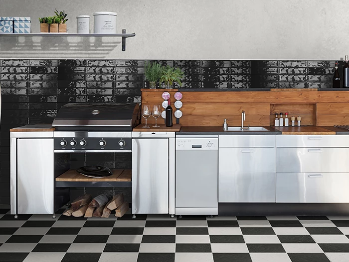 Wandtegel Keradom MAC3 Black Gloss 6x25x0,9 | 994-062 | Jan Groen Tegels