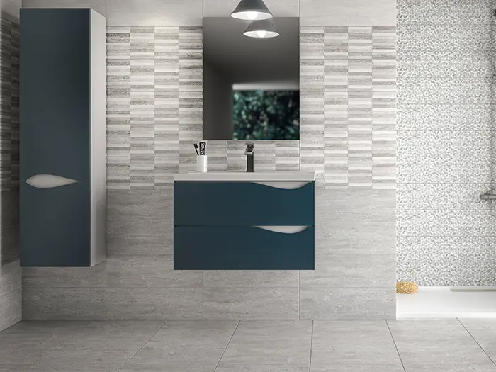 Natuurlijk kleur badkamer harmonieus.