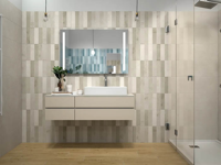 Wandtegel Idea Karma Stripe Taupe 25 x 75 | 364-766 | Jan Groen Tegels