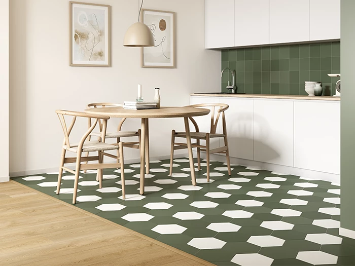 Vloertegel Dune Chicago Exa Olive 21,5x25x0,8 | 655-123 | Jan Groen Tegels