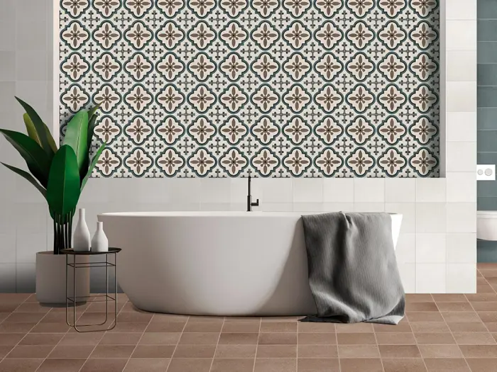 Badkamer Landelijk Natuursteenlook