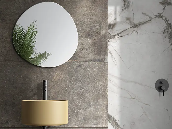 Badkamer Harmonieus Vloertegel Betonlook Mat