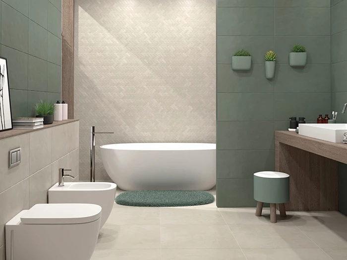 Wandtegel Aleluia Liv'In Leather Greige Rect 29,5x59,2x0,85 | 544-155 | Jan Groen Tegels