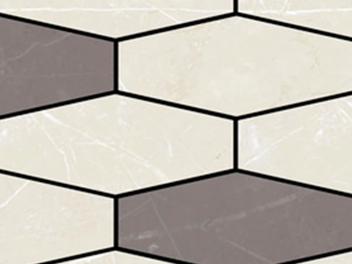 Mozaiek Aleluia Mos Hexa Slim Ivory/Grey 28,1x34x0,85 | 176-186 | Jan Groen Tegels