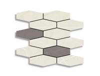 Mozaiek Aleluia Mos He x a Slim Ivory-Grey 28,1 x 34 | 176-186 | Jan Groen Tegels