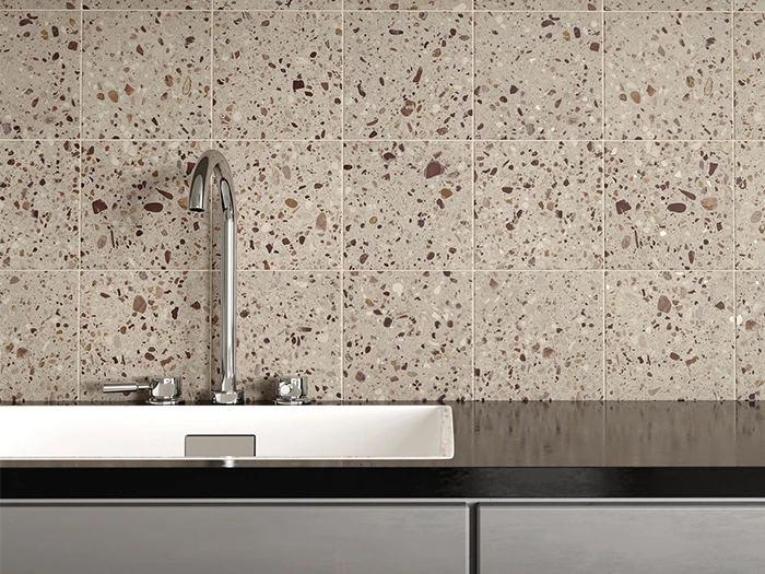 Vloertegel Aleluia Dandy Terrazzo Beige 20x20x0,85 | 431-658 | Jan Groen Tegels