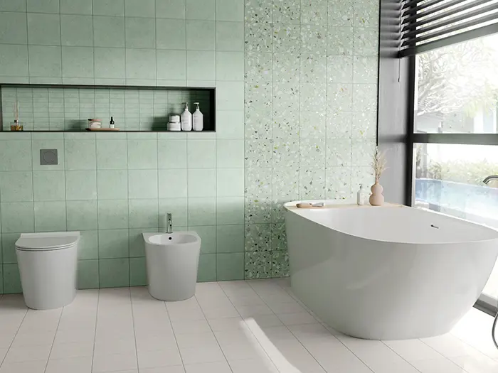 Vloertegel Aleluia Dandy Terrazzo Green 20 x 20 | 785-669 | Jan Groen Tegels