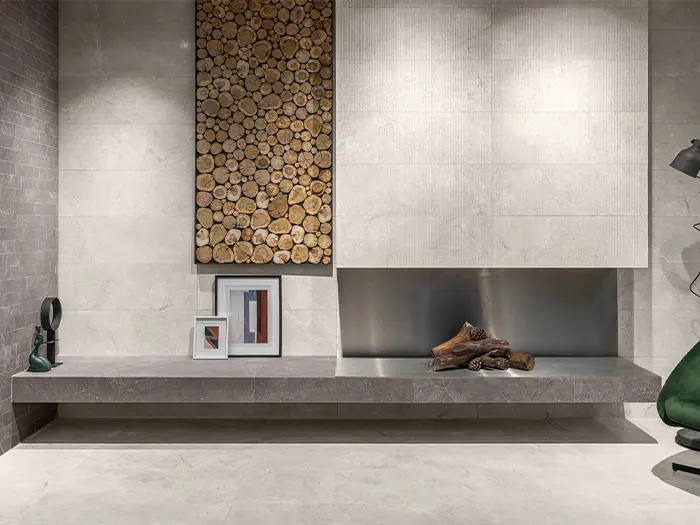 Wandtegel Aleluia Stone Age White Satin Ret 30 x 90 | 300-331 | Jan Groen Tegels