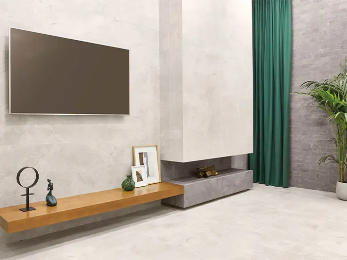 Wandtegel Aleluia Stone Age White Satin Ret 30 x 90 | 300-331 | Jan Groen Tegels