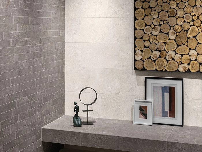Wandtegel Aleluia Stone Age White Satin Ret 30x90x1,17 | 300-331 | Jan Groen Tegels