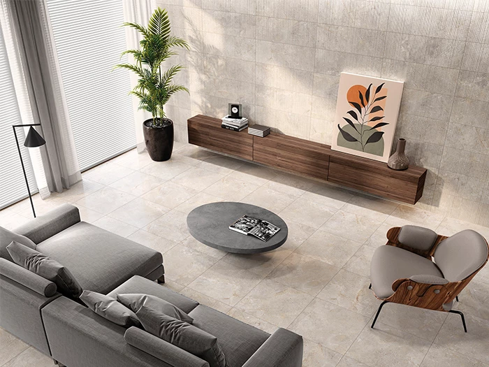 Wandtegel Aleluia Stone Age Sawn Greige Ret 30x90x1,17 | 689-438 | Jan Groen Tegels