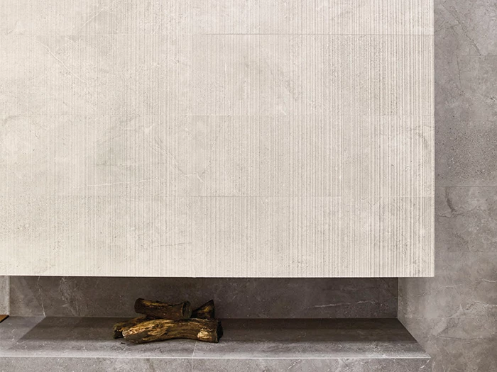 Wandtegel Aleluia Stone Age Sawn White Ret 30x90x1,17 | 454-905 | Jan Groen Tegels