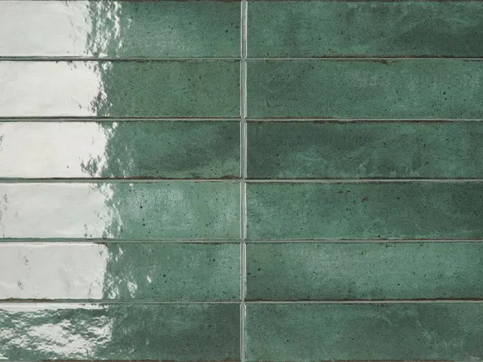 Wandtegel Aleluia Raku Green Jade 5,6 x 26,7 | 935-263 | Jan Groen Tegels