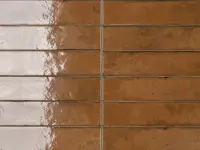 Wandtegel Aleluia Raku Terracota 5,6 x 26,7 | 855-077 | Jan Groen Tegels