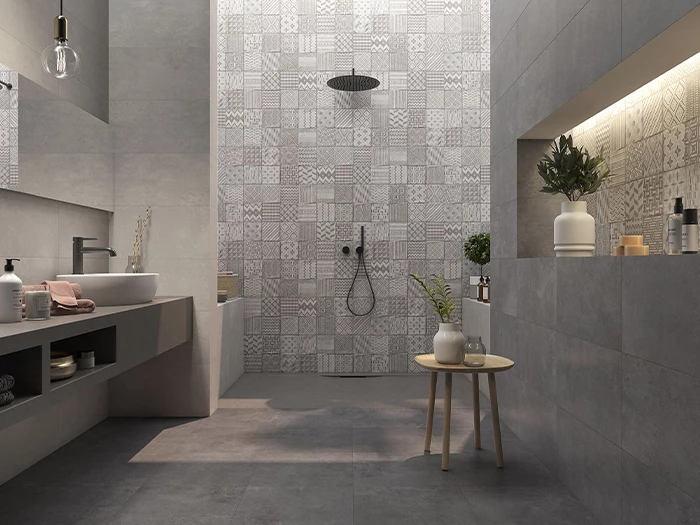 Wandtegel Saloni Dandy Ethnic Gris 31x60x0,95 | 995-374 | Jan Groen Tegels  | Dit product is niet meer verkrijgbaar