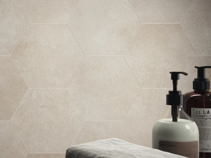 Vloertegel Ape Hexawork B Taupe 21x18,2x1,05 | 274-690 | Jan Groen Tegels