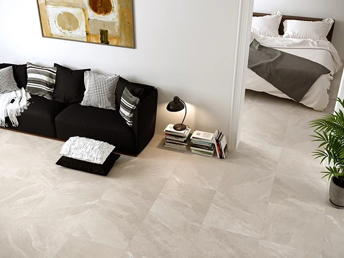 Vloertegel Herberia Pietra Ligure Sabbia Ret 60x60x1 | 931-873 | Jan Groen Tegels