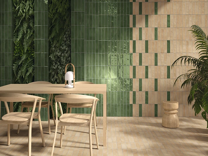 Wandtegel Groen  6x24,6x0,85 | 895-915 | Jan Groen Tegels