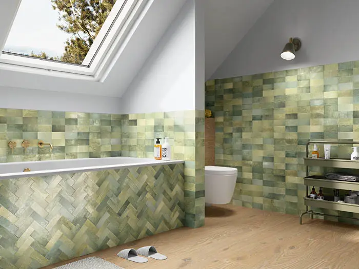 Badkamer Harmonieus Wandtegel Groen
