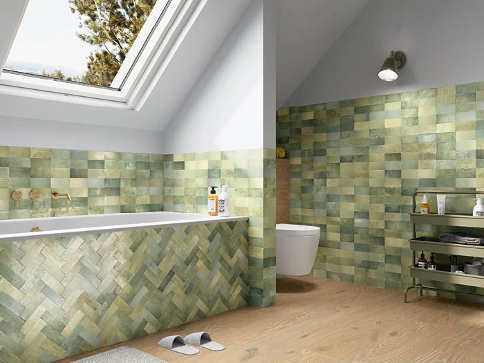 Badkamer Harmonieus Wandtegel Groen